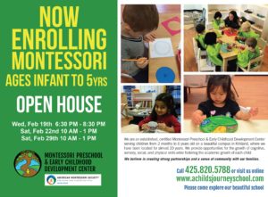 Kirkland Child Care Montessori Center Open House